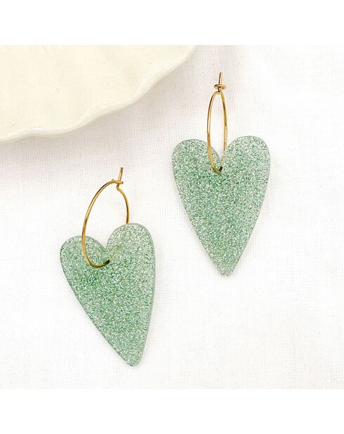 Boucles d'oreilles Shine vertes