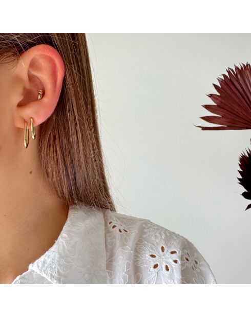 Boucles d'oreilles moyennes Linger dorées