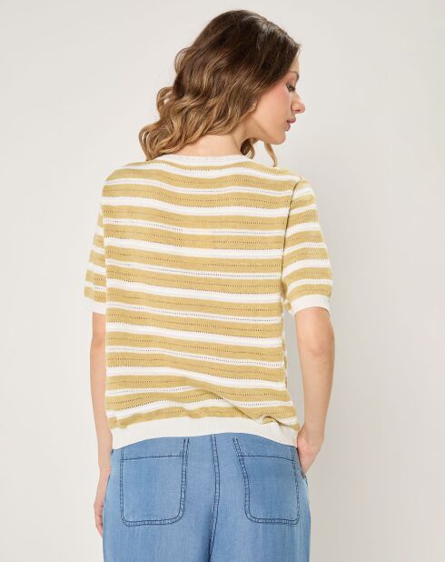 Pull manches courtes Louise vert