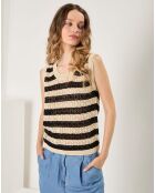 Pull sans manches Aurore noir