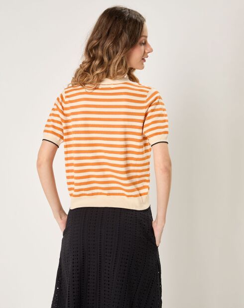 Sarah orangefarbener Pullover