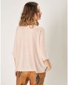 Pull en Coton & Cachemire Marine rose