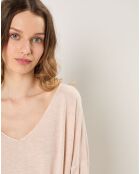 Pull en Coton & Cachemire Marine rose