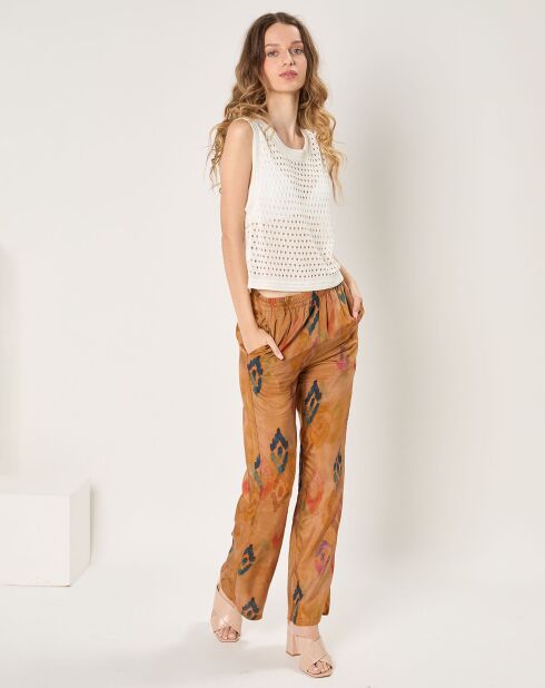 Mouwloze trui Julie ecru