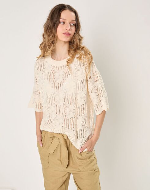 Ecru trui Pauline