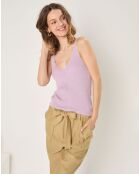Top en Coton & Cachemire Lea violet