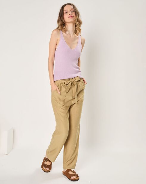 Top en Coton & Cachemire Lea violet