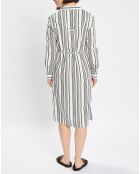 Robe fluide à rayures blanc/noir