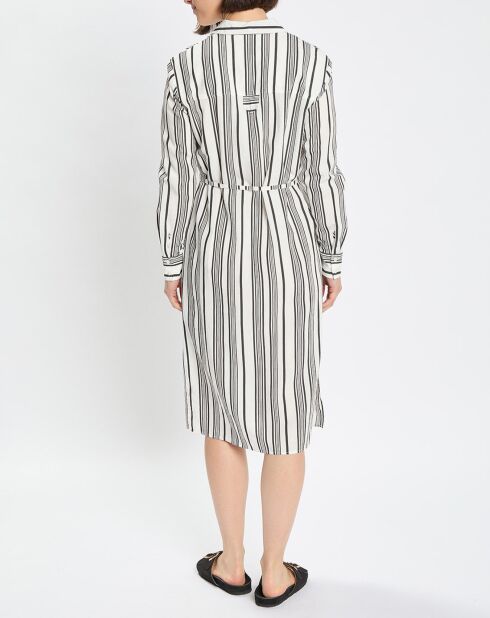 Robe fluide à rayures blanc/noir
