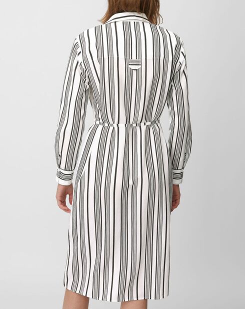 Robe fluide à rayures blanc/noir