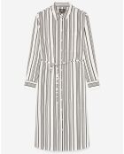 Robe fluide à rayures blanc/noir