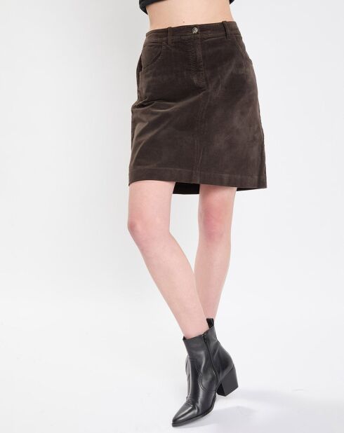Jupe en Velours Easy marron