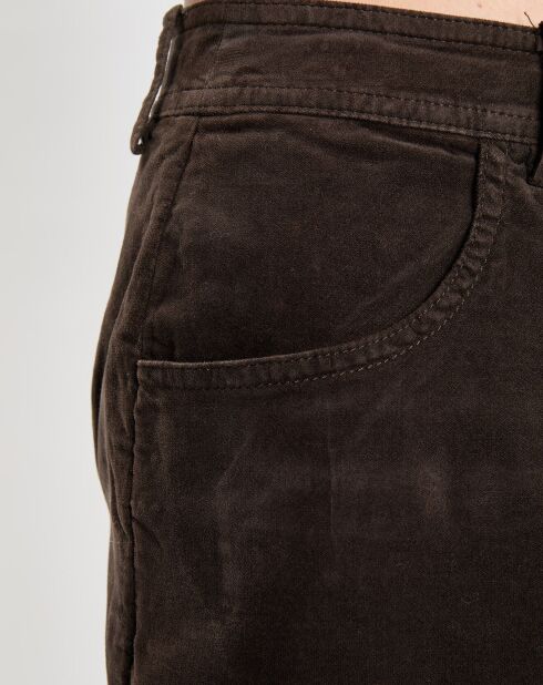 Jupe en Velours Easy marron