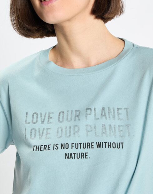 T-Shirt Imprimé bleu ciel