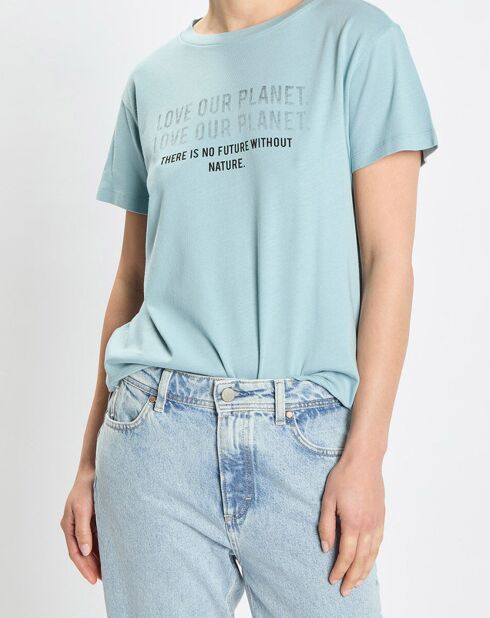 T-Shirt Imprimé bleu ciel