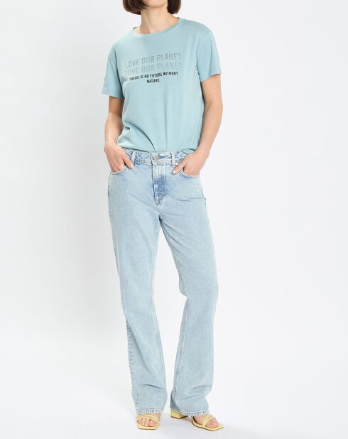 T-Shirt Imprimé bleu ciel