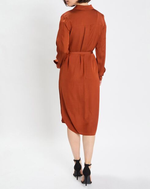 Robe chemise orange
