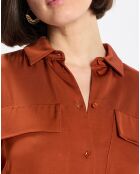 Robe chemise orange