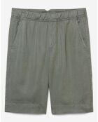 Bermuda fluide à Taille élastique kaki