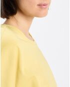 T-Shirt en Coton bio oversize Col rond jaune