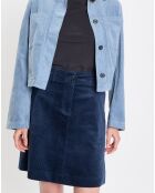 Veste courtes en Velours côtelé bleu ciel