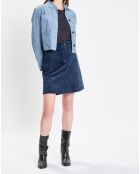 Veste courtes en Velours côtelé bleu ciel