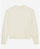 Pull 100% Laine vierge Col montant écru