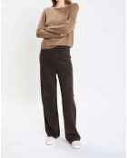 Pull en Coton, Laine & Alpaga  mélangés Basique marron