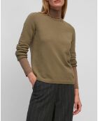 Pull en Coton, Laine & Alpaga  mélangés Basique marron