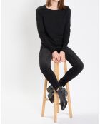 Pull en Coton, Laine & Alpaga  mélangés Basique noir