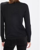 Pull en Coton, Laine & Alpaga  mélangés Basique noir