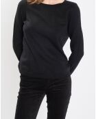 Pull en Coton, Laine & Alpaga  mélangés Basique noir