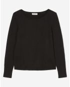 Pull en Coton, Laine & Alpaga  mélangés Basique noir
