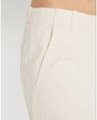 Pantalon en Twill de Coton mélangé Barrel écru