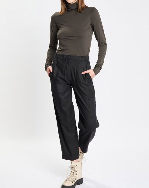 Sous pull en Coton mélangé Manches longues kaki