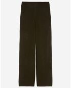 Pantalon en Laine vierge mélangée marron foncé