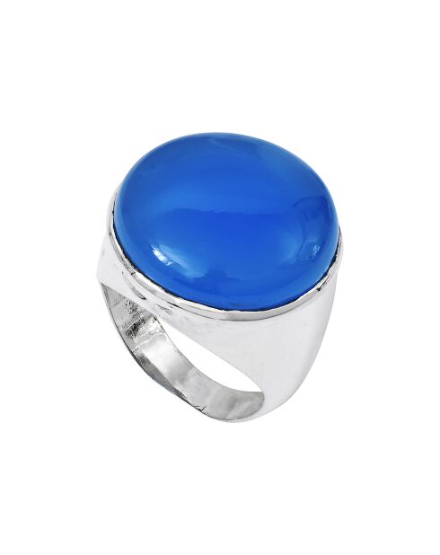 Grace ring van zilver en blauw chalcedoon