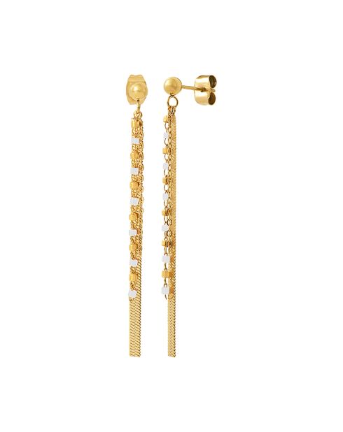 Boucles d'oreilles Myclio blanc/doré