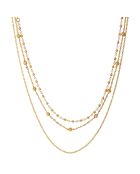 Collier Myclio blanc/doré