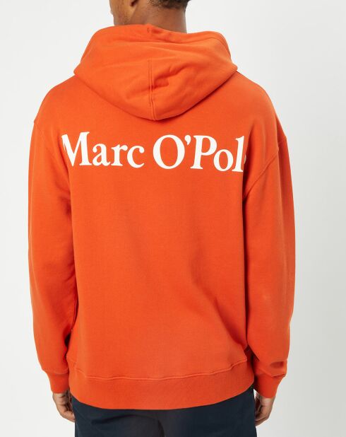 Sweat Hoody Logo Coton Organic orange