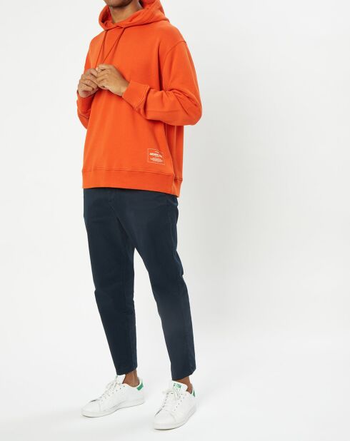 Sweat Hoody Logo Coton Organic orange