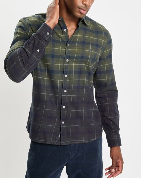 Chemise à Carreaux Degradé Sl kaki/bleu