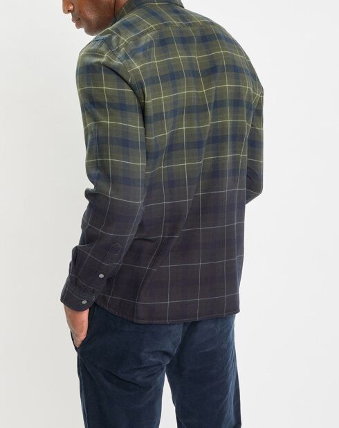 Chemise à Carreaux Degradé Sl kaki/bleu