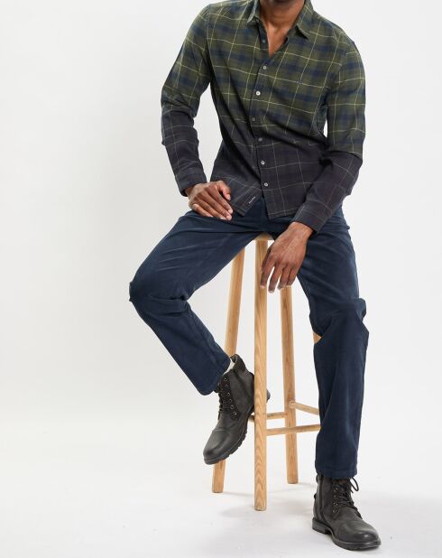 Chemise à Carreaux Degradé Sl kaki/bleu