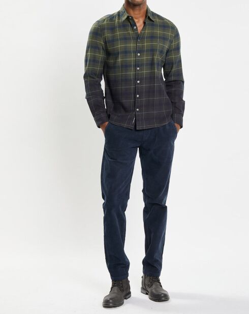 Chemise à Carreaux Degradé Sl kaki/bleu