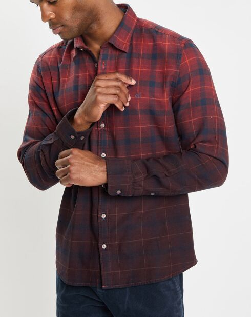 Chemise Carreaux Degradé Sl rouge/bleu