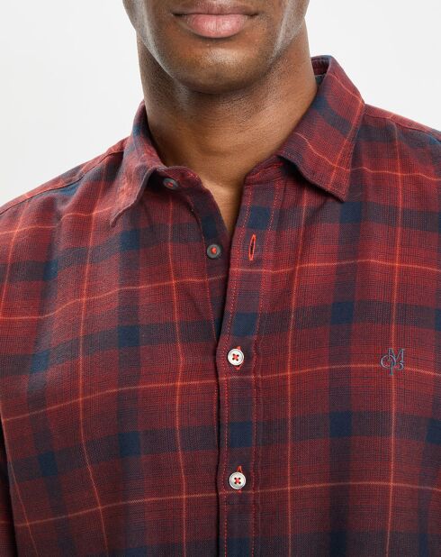 Chemise Carreaux Degradé Sl rouge/bleu