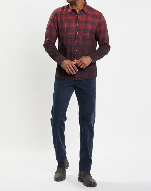 Chemise Carreaux Degradé Sl rouge/bleu