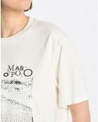 T-Shirt logo mop blanc