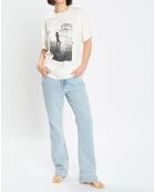 T-Shirt logo mop blanc